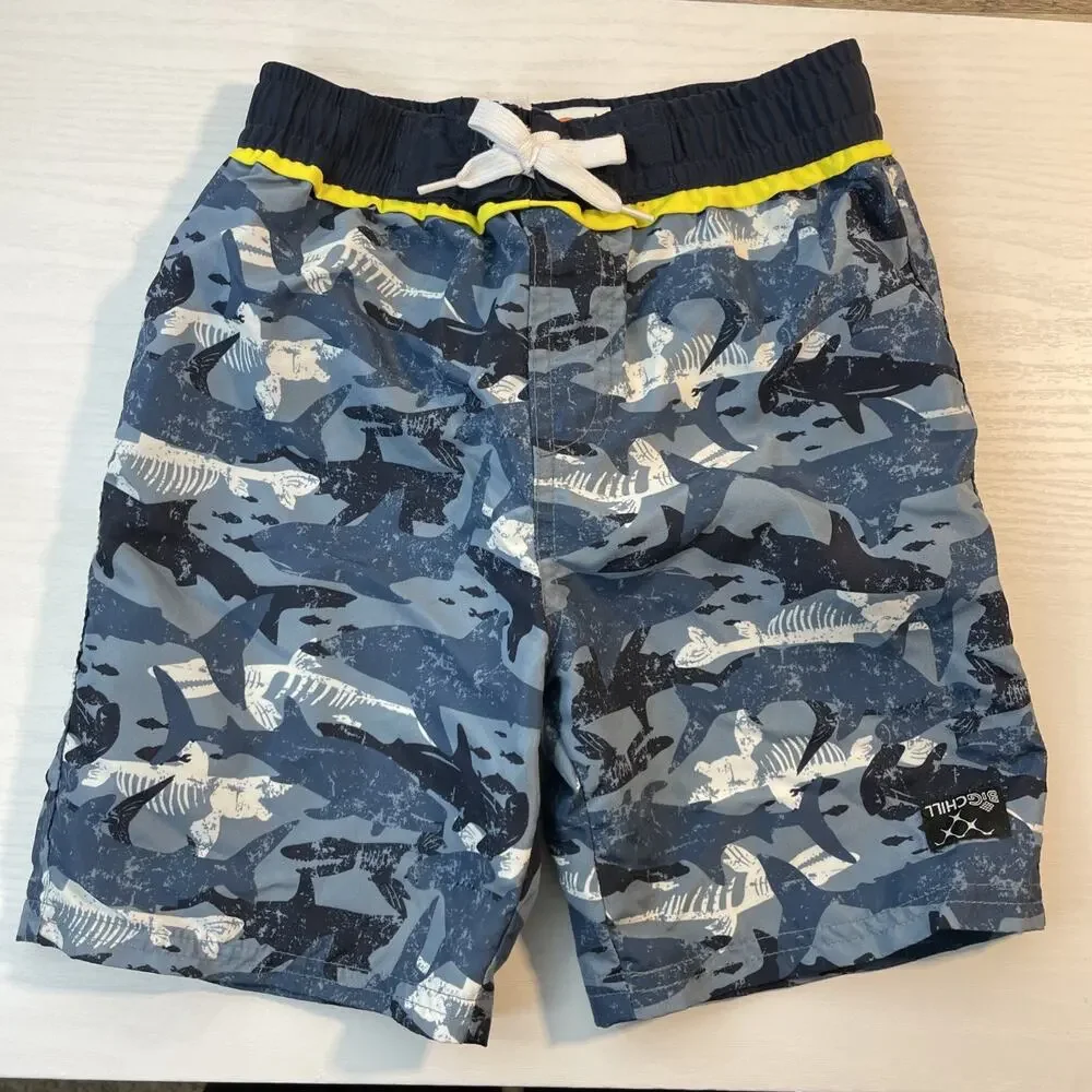 Lot of 6 Boys Size 5 Shorts Swim Trunks Big Chill Gap Mesh Athletic Casual